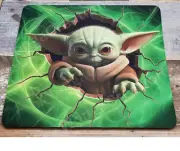 Star Wars Baby Yoda Grogu Lime Green Mouse Pad Computer Office Household
