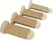 Mossby Cat Wall Furniture 4 Steps Climbing Shelves Mounted with Jute Scratching Ladder Pack of 4