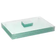 12pc Glass Placemats & Coasters Set - 50cm x 40cm - Clear