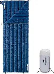 Naturehike 3/4-Season Portable Envelope Duck Down Single Sleeping Bag,[51.8℉] 1.24LBS Ultralight Waterproof Spliceable Double Sleeping Bag for Outdoor Camping Tent Hunting Cold Weather Hiking