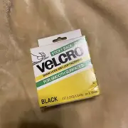 VINTAGE VELCRO 1991 HOOK & LOOP STICKY BLACK TAPE 4 FT 3/4" 90s NEW