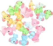 ERINGOGO 24pcs Mini Resin Glow in Dark Luminous Miniature Animals Tiny Luminous Cake Toppers Micro Landscape DIY Outdoor Patio Lawn Yard Ornaments