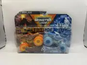 MONSTER JAM Fire and Ice Set Grave Digger & El Toro Loco Max-D Dragon Walmart