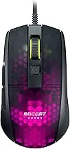 ROCCAT Burst Pro PC Gaming Mouse, Optical Switches, Super Lightweight Ergonomic Wired Computer Mouse, RGB Lighting, Titan Scroll Wheel, Honeycomb Shell, Claw Grip, Owl-Eye Sensor, 16K DPI - Black