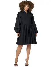[Sunday in the City] Vivian Broderie Mini Dress in Black