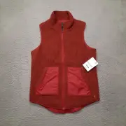 Smartwool Anchor Line Reversible Sherpa Vest Masala Red Size Medium Jacket