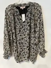 New woman Plus size Philosophi blouse size 3X floral print long sleeves