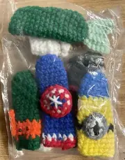8 Crochet Flav-Or-Ice, Popsicle Holders Or Finger Puppets. Brand New, Handmade!
