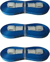 OZIDE Polypropylene Carton Cargo Hand Strapping Bundling Kit 3 x 20m Each Strap with 30 x Buckles Tightening Clips (Blue)