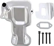 Exhaust Muffler Kit, 506364204 for K750 K760 Concrete Cut Off Saws, Steel Exhaust Muffler Bolts Gasket Kit (Includes Muffler Gasket, Cover, Washer, Screws)