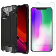 Case Armor + Tempered Glass Screen Protector For iPhone 13 / Pro / Pro Max /Mini