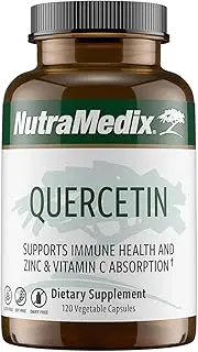 NutraMedix Quercetin - Quercetin from Sophora Japonica Flower - Support for Immune System, Detoxification, Inflammatory Response & Enzymes - Helps Aid Zinc & Vitamin C Absorption (120 Capsules)