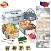 3-In-1 Electric Heated Lunch Box with 1.8L Capacity - Perfect for On-the-Go