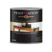 Feast Watson STAIN & VARNISH Preserve Protects GLOSS BLACK JAPAN 250ml or 1L