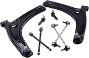 MCFPGFVKNA 8Pcs Suspension Kit Front Control Arm Ball Joint Tie Rod Sway Bar Link Steering For Mitsubishi For Lancer 2008-2017 ES For Sportback Ball joint
