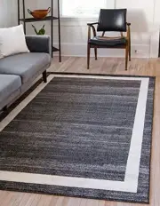 Del Mar Collection Area Rug - Maria 2' 2" x 3' 1" Rectangle Black/Ivory