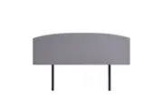 Linen Fabric King Bed Curved Headboard Bedhead - Slate Ash