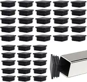 Square End Caps,Chair Leg Inserts End Plug - Wear Resistant Chair Glide Floor Protectors, Fence Post Pipe Caps for Chair Glides Furniture Floor Protector Zankie