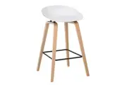 Calla Scandinavian Kitchen Counter Bar Stool 72cm - White