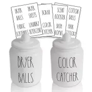 Laundry Room Organization Jars with Labels, Glass Containers for Laundry Dete...