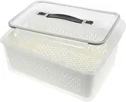 AUTSUPPL Fridge Fruit Storage Containers Kitchen Storage Boxes Lid Fridge Organisation