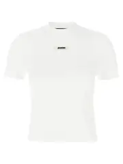 [Jacquemus] Jacquemus-Le Gros-Grain T Shirt Bianco-Donna XS