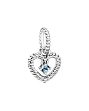 Pandora Moments Silver Heart Dangle Charm