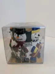 Fitz & Floyd Christmas Snowmen and Present Candle Hand Painted - Fragrance