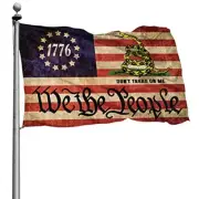 We The People 1776 Flag Don't Tread On Me Flag 4x6 Ft Flag USA American Const...