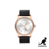 在飛比找momo購物網優惠-【KANGOL】英國袋鼠│經典簡約腕錶38mm黑米蘭帶(玫瑰