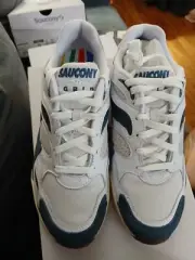 Size 11 - Saucony Grid Shadow 2 Ivy Prep - White Navy