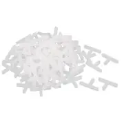Wall Floor Tile Plastic T Type Spacers Tiling Tools 3mm White 100pcs