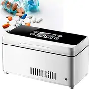 Portable Insulin Travel Case Cooler Box with Led Display Battery,8-24h Long Standby Time,Touch Easy Operation,Suitable for Travel,Home,Commute,Business Trip,ButtonModel-DualBattery