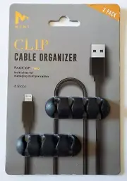 MVMT Clip Cable Organizer 4 slots Pack of 2