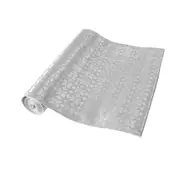Silver Floral Satin Jacquard Table Runner 30 x 160cm