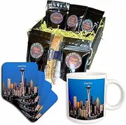 3dRose cgb_62081_1 Seattle Space Needle-Coffee Gift Basket, Multicolor