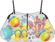 Kaxenig Pool Storage Net, Storage Net for Pool Floats, Multifunctional Hanging Pool Storage Organiser Net for Inflatable, Pool Toy, Float, 140 x 80 x 30 cm