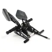 Kawaski ZRX1200 R & S Gilles AS31GT Black Adjustable Rearsets Footrests
