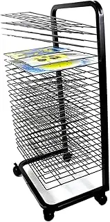 Art Drying Rack 35 Shelves,Mobile Classroom Drying Rack,Metal Art Work Storage Display Rack,Space Saving Rack for Classroom School Art Club and Art Studio