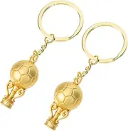 [CALLARON] 2pcs Soccer Design Key Rings Durable Keychain Ornaments for Bags present for Father Day and Birthday Creative Hanging Decorations