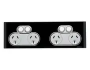 CLIPSAL SATURN 4025H2-EB - 10A 4 Gang Power Point - Espresso Black