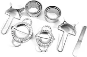 AIMALL 10-Piece Stainless Steel Dumpling Maker Set - Dough Press, Cutter & Mold Tools - Non-Stick Kitchen Gadgets for Pie, Ravioli & Pastry Creation