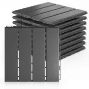 9 Pack Plastic Interlocking Deck Tiles, 12"x12" Patio Deck Tiles, Waterproof ...