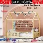 Artiss Bed Frame Wooden Single Size Pine Timber House Frame Storage Drawer White