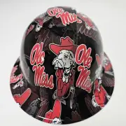 full brim hard hat custom hydro dipped IN OLE MISS FOOTBALL MISSISSIPPI NEW