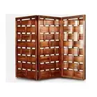 3D design Wooden folding partition screen, 4 panel interviewed design saperater