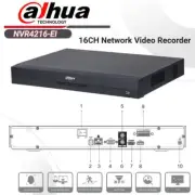 Dahua NVR4216-EI 16CH NVR 16MP Smart H.265 Security NVR Video Audio Recorder
