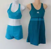 Adidas ADIPURE PLEAT Formotion DRESS skirt Tennis SHORT TIGHT-BRA Top shirt Sz S
