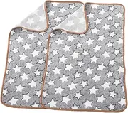 Milisten 2pcs Cute Star Pattern Pet Blankets Soft Plush Pet Sleep Mat Washable Fleece Throw for Cats Dogs Cozy Reversible Protector for Bed Couch Car
