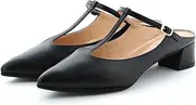 [卑弥呼] Himiko 651507 Women's Pumps, Himiko, Pointed Toe T-Strap Mule
